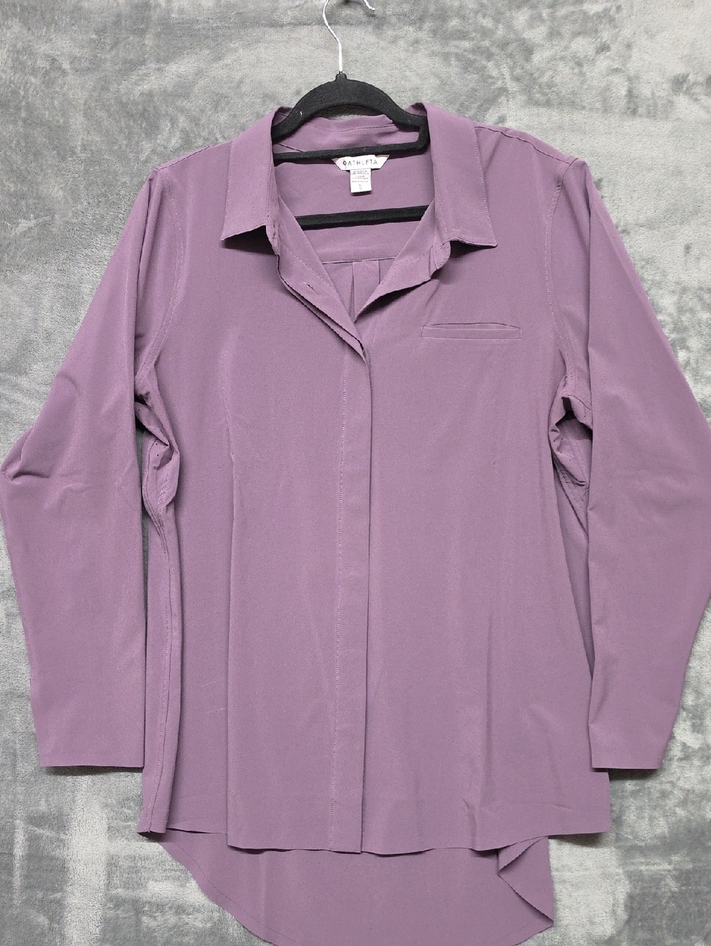 Athleta Lavender Button-Front Tunic Top sz Large Athletic leasure